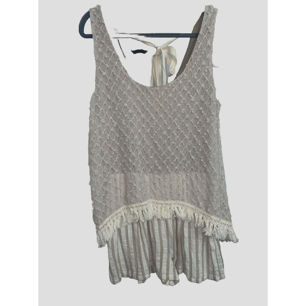 Anthropologie Tan Jumpsuit with Flowing Silhouette
